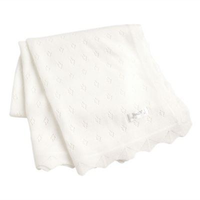 Designer Babies white knitted blanket